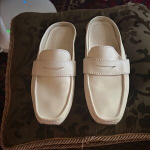 DSQUARED White Leather Slip-On Loafers